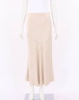 Silk Laundry Splice Long Bias Cut Skirt Size S