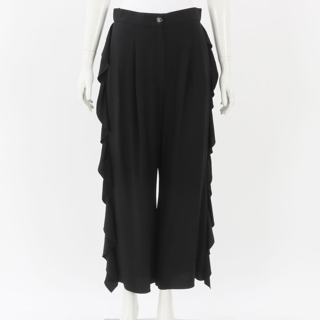 Chanel 21C Silk Ruffle Pants Size FR 40 | AU 12
