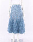 Ganni Feather Trim Baroque Skirt Size 38 | AU 10