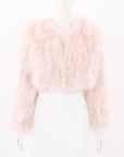 Bubish Crop Feather Jacket Size M/L
