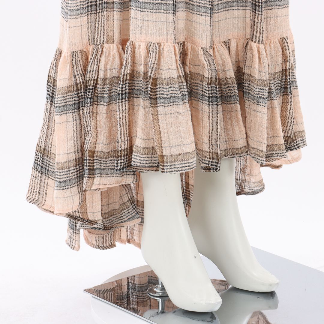 Lisa Marie Fernandez Gathered Linen Blend Maxi Skirt Size 3