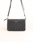 Miu Miu Matelasse Leather Double Pouch Crossbody