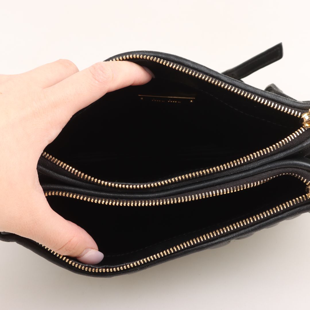 Miu Miu Matelasse Leather Double Pouch Crossbody