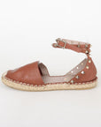 Valentino Rockstud Leather D'orsay Espadrilles Size 36