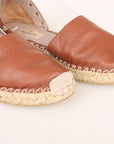 Valentino Rockstud Leather D'orsay Espadrilles Size 36