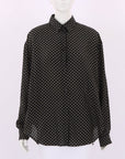 Matteau Polka Dot Cotton/Silk Shirt Size 4