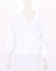 Closed Cotton Wrap Top Size S