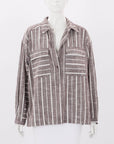 Apiece Apart Striped Cotton Top Size M