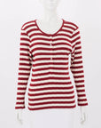 Doen Ribbed Striped Top Size XXL