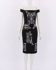 Peter Pilotto Wool Embroidered Sheath Dress Size 10