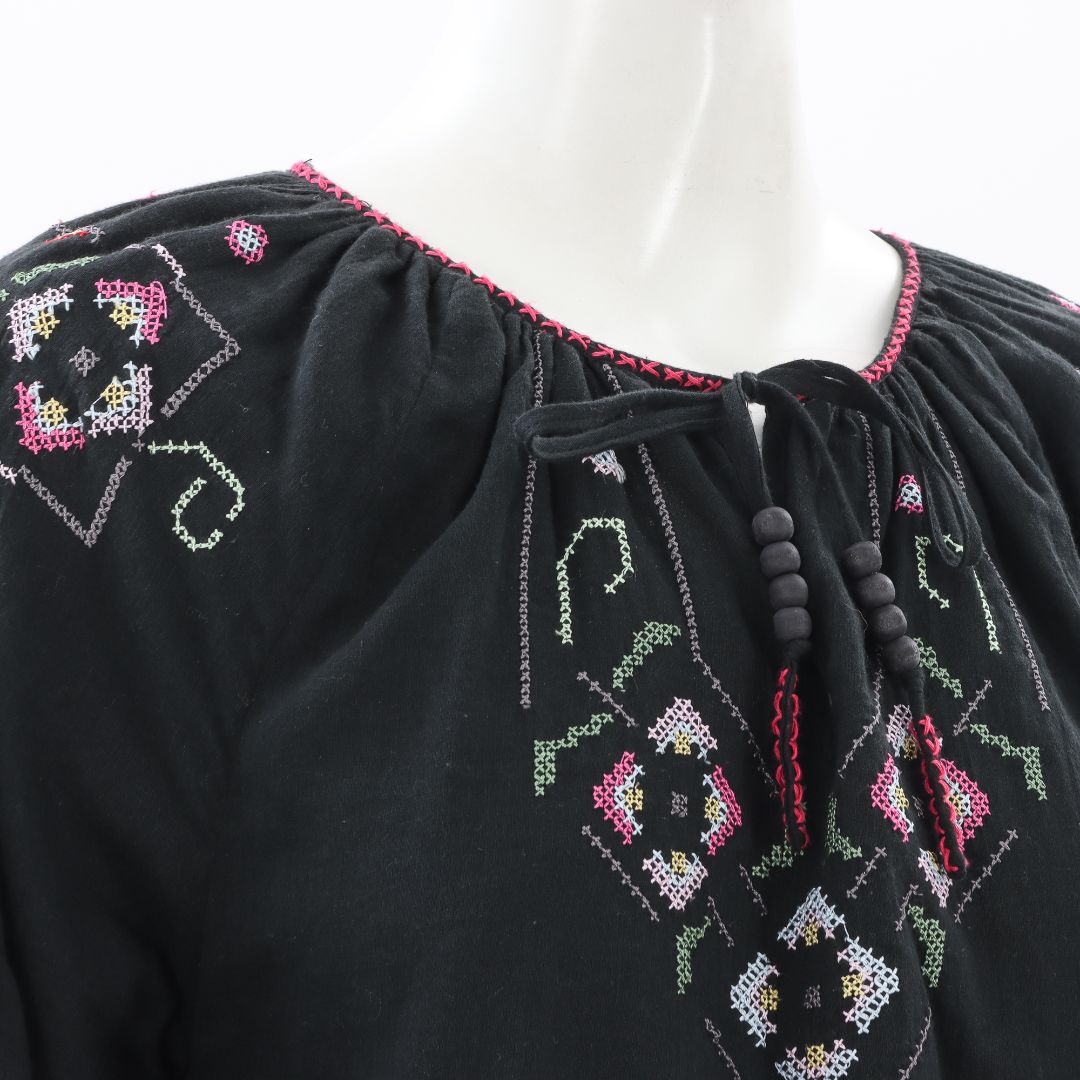 Flannel Cotton Embroidered Blouse Size 1