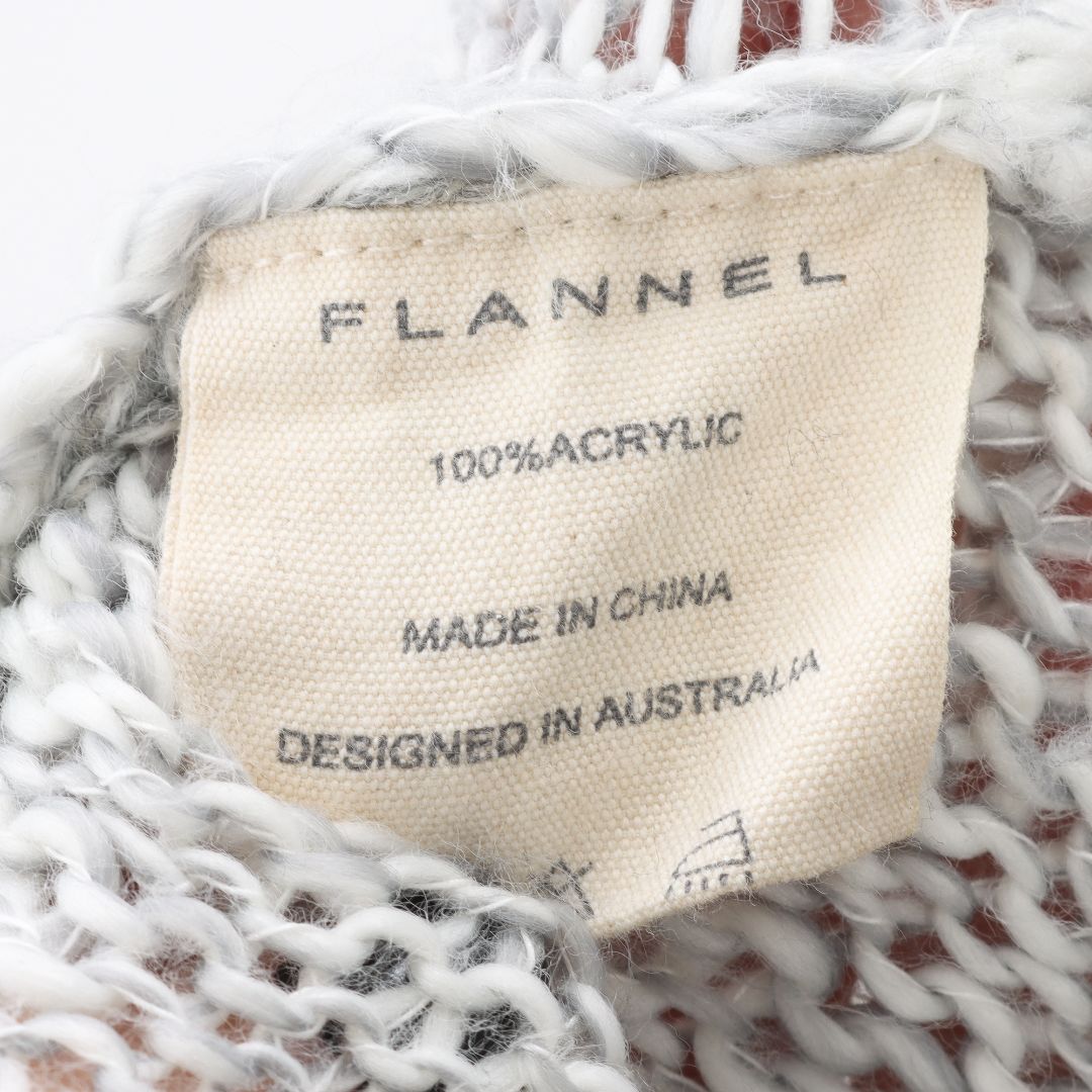 Flannel V Neck Knit Jumper Size M