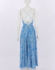 Scanlan Theodore Cotton Ocean Shoestring Dress Size 8