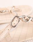 Chanel Interlocking Logo Leather Chain Sandals Size 38