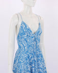 Scanlan Theodore Cotton Ocean Shoestring Dress Size 8