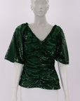 Ganni Sequinned Blouse Size 34 | AU 6-10