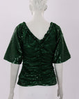 Ganni Sequinned Blouse Size 34 | AU 6-10