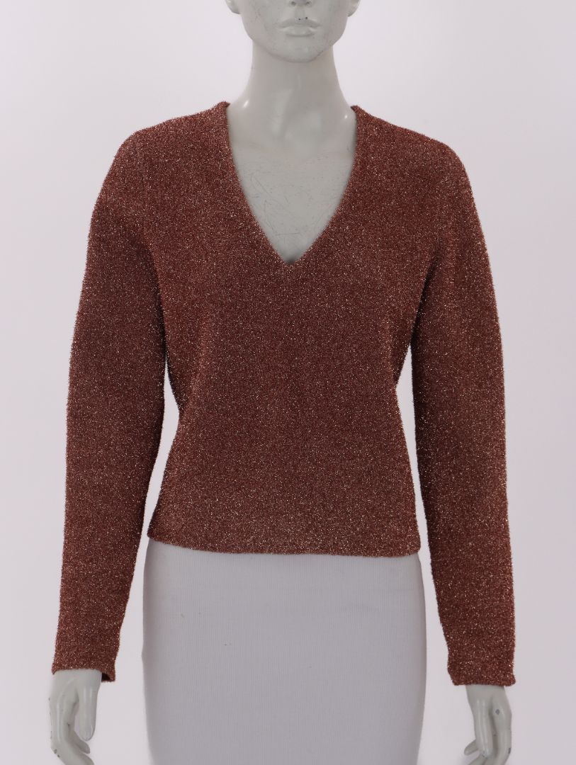 Scanlan Theodore V neck Lurex Top Size S