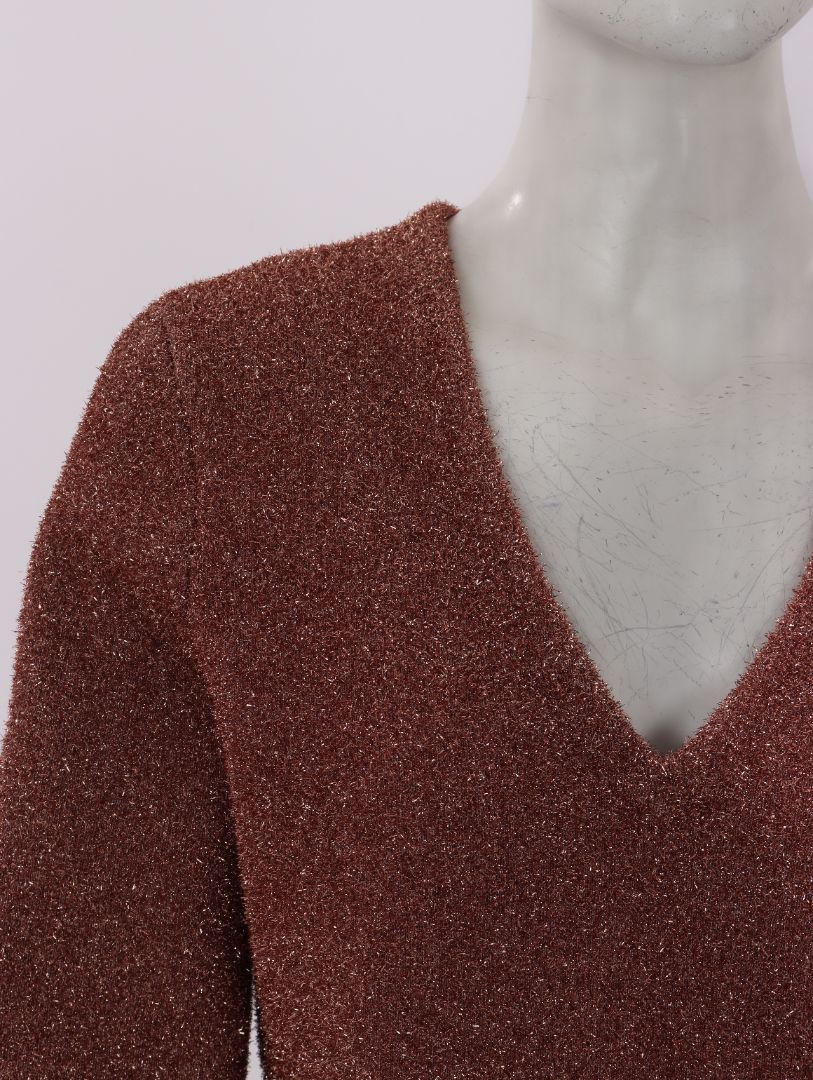 Scanlan Theodore V neck Lurex Top Size S