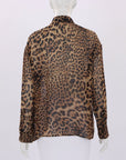 Nili Lotan Silk Leopard Print Top Size M