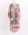 Zimmermann 'Devi' Belted Silk Shirt Dress Size 4