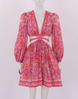 Zimmermann Halcyon Cut Out Mini Dress Size 1