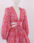 Zimmermann Halcyon Cut Out Mini Dress Size 1
