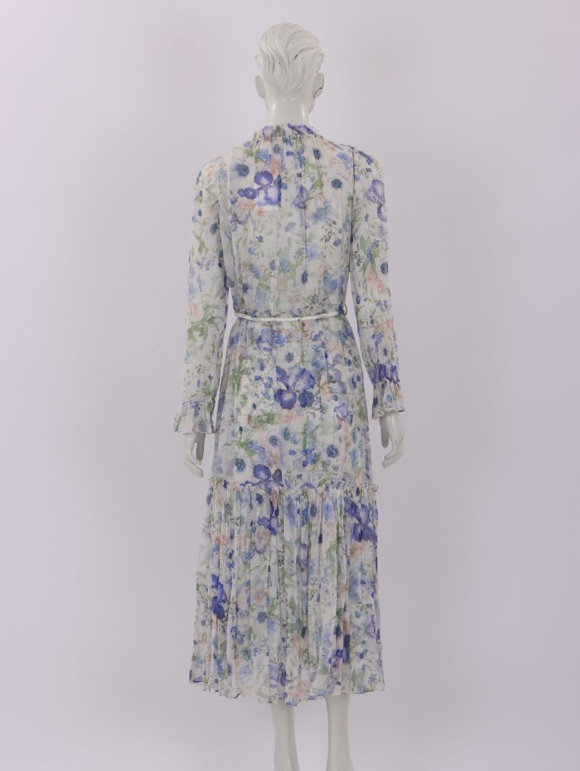 Zimmermann Natura Tubular Garden Print Midi Dress Size 3