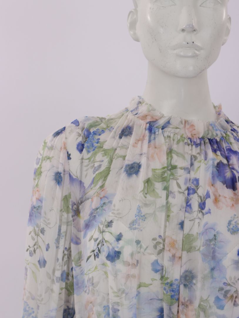 Zimmermann Natura Tubular Garden Print Midi Dress Size 3