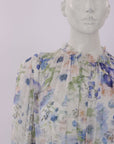 Zimmermann Natura Tubular Garden Print Midi Dress Size 3