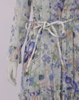 Zimmermann Natura Tubular Garden Print Midi Dress Size 3