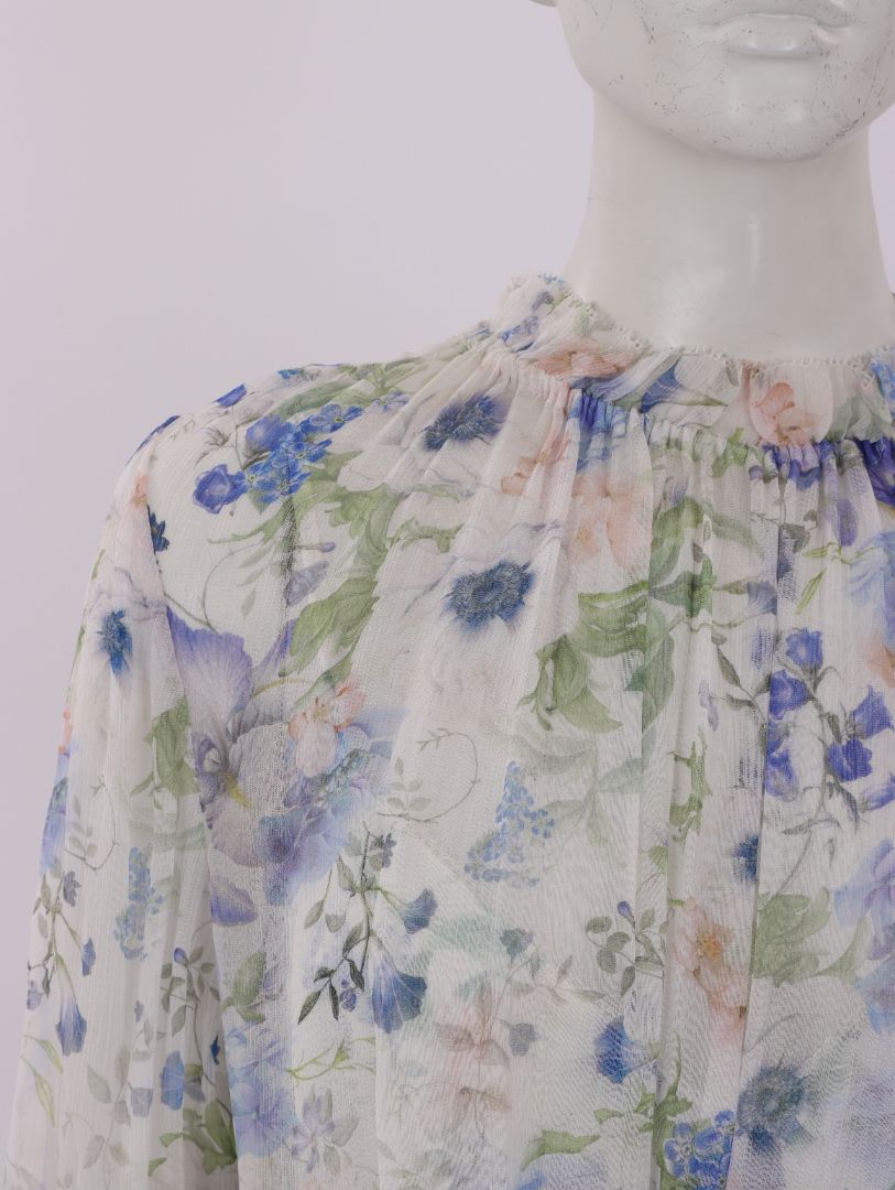 Zimmermann Natura Tubular Garden Print Midi Dress Size 3