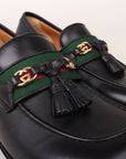 Gucci Web Interlocking G Loafers Size 37