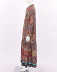 Johnny Was Silk Print Maxi Dress Size Large