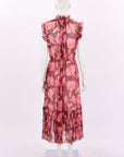 Zimmermann 'Concert' Flutter Silk Midi Dress Size 2