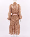 Zimmermann Leopard Print Silk Midi Dress Size 2