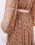 Zimmermann Leopard Print Silk Midi Dress Size 2