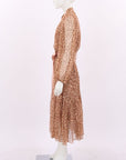 Zimmermann Leopard Print Silk Midi Dress Size 2