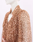 Zimmermann Leopard Print Silk Midi Dress Size 2