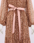 Zimmermann Leopard Print Silk Midi Dress Size 2