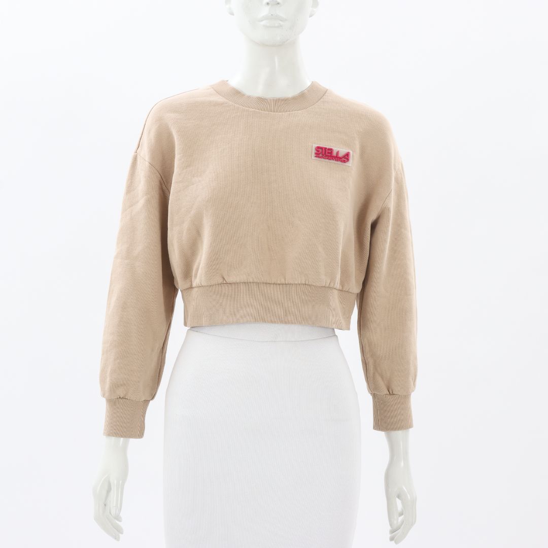Stella McCartney Logo Crop Sweatshirt Size IT 38 | AU 6