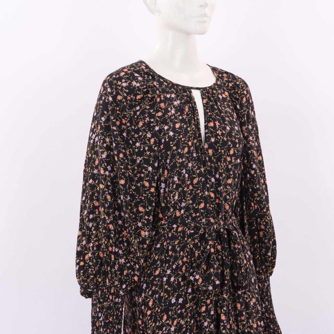 Husk Floral Midi Dress Size 16