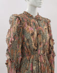 Ulla Johnson Lurex Detail Frill Dress Size US 4 | AU 8