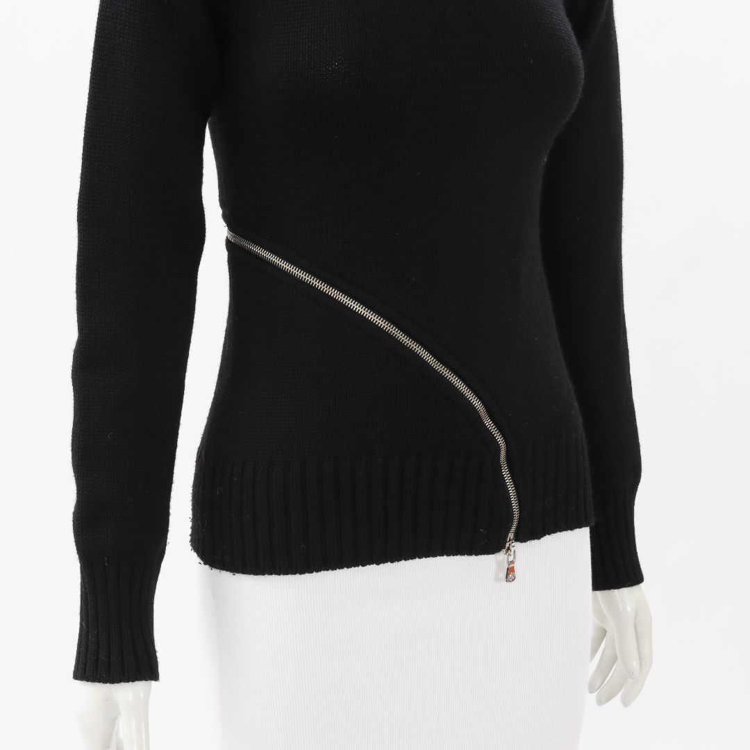 Dolce &amp; Gabbana Wool Zip Detail Jumper Size IT 38 | AU 6
