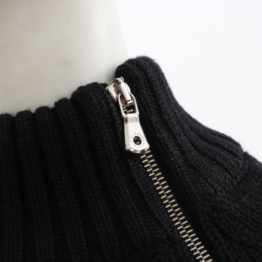 Dolce &amp; Gabbana Wool Zip Detail Jumper Size IT 38 | AU 6