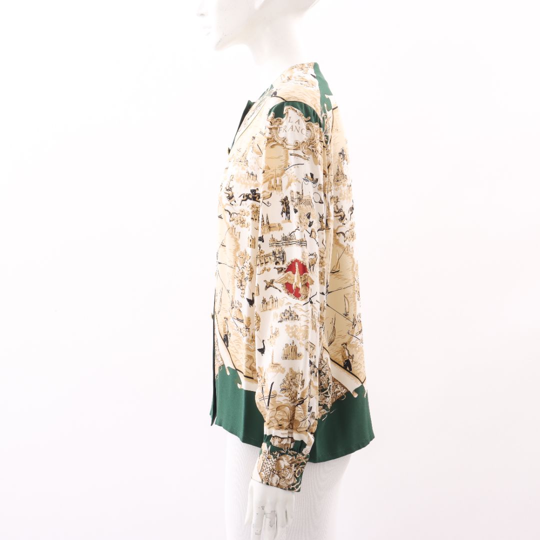 Hermes Silk Printed Shirt Size FR 40 | AU 12