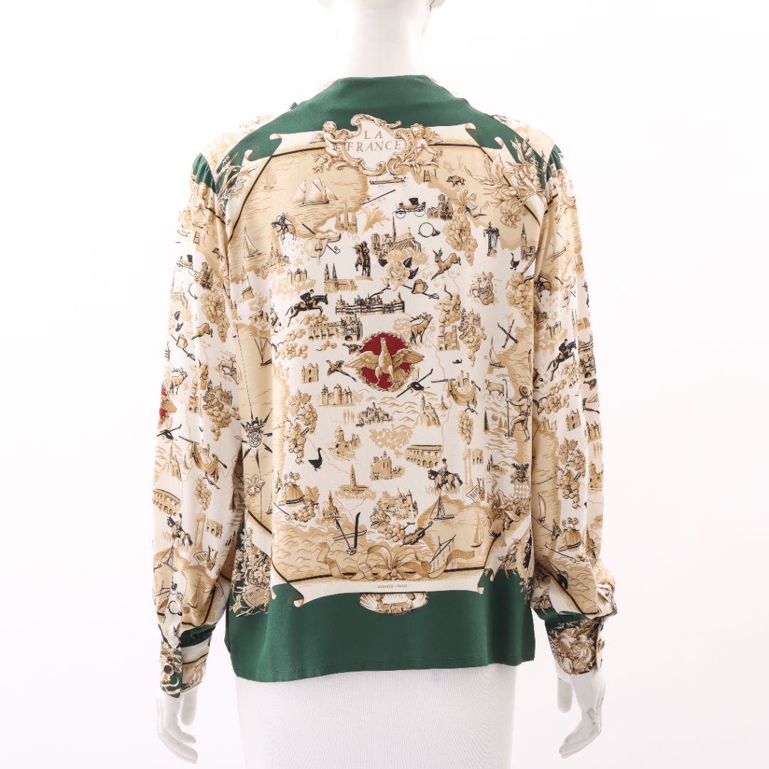 Hermes Silk Printed Shirt Size FR 40 | AU 12