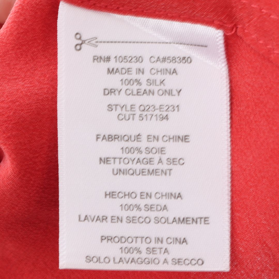 Equipment Signature Silk Shirt Size Medium