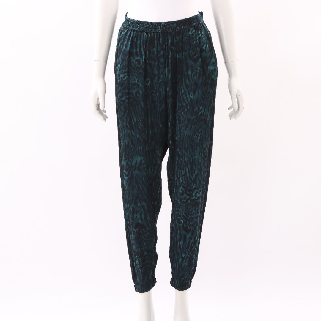 Rabens Saloner Satin Print Pants Size Small