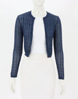 Scanlan Theodore Metallic Knit Crop Cardigan Size S